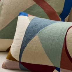 West Elm Crewel Colored Shapes Pillow Cover