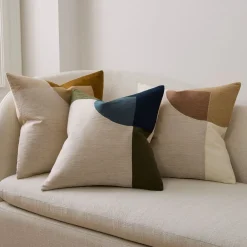 West Elm Crewel Overlapping Shapes Pillow Cover