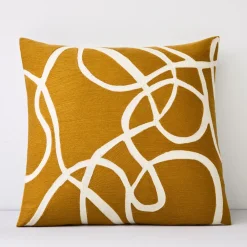 West Elm Crewel Rope Pillow Cover