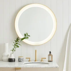 West Elm Curved Light Up Vanity Mirror - 28"