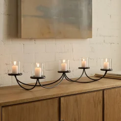West Elm Curved Metal Votive Centerpiece