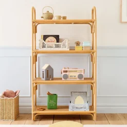 Kids West Elm Curved Rattan Tall Shelf (33")