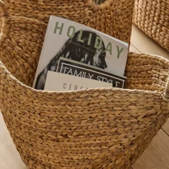 West Elm Curved Seagrass Handle Baskets