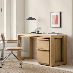 West Elm Cutler Desk (48") & File Cabinet (16") Set