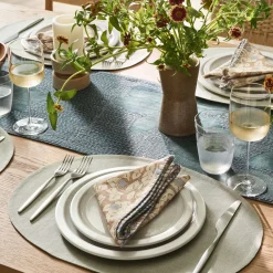 West Elm Cyanotype Floral Table Runner
