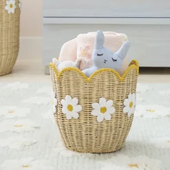 West Elm Daisy Rattan Basket