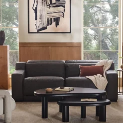 West Elm Dalton Motion Reclining Leather Sofa (86"–120")