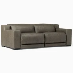 West Elm Dalton Motion Reclining Leather Sofa (86"–120")