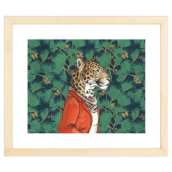 West Elm Dapper Jaguar Framed Wall Art