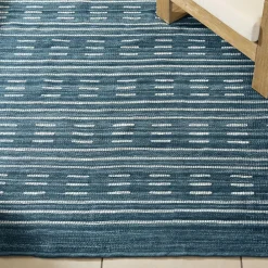 West Elm Dashed Stripe Outdoor Performance Rug