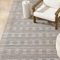 West Elm Dashed Stripe Outdoor Performance Rug