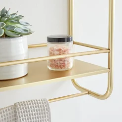 West Elm Deco Curve Metal Wall Shelves