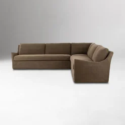 West Elm Delara Slipcover L-Shaped Sectional (124")