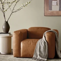 West Elm Delevan Leather Power Recliner