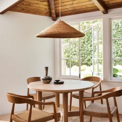 West Elm Dempsey Rattan Pendant (32.25")