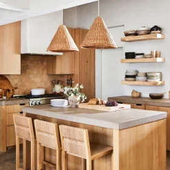 West Elm Dempsey Rattan Tall Pendant (18.5")