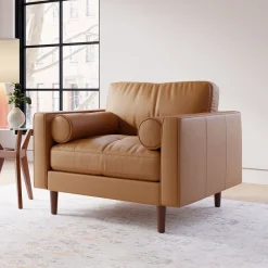 West Elm Dennes Leather Chair