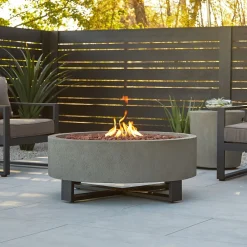 West Elm Denzel Round Propane Fire Pit Table (40")