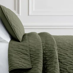 West Elm Diamond Cotton Quilt & Shams