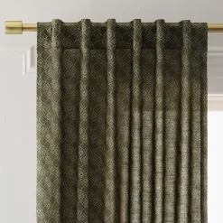 West Elm Diamond Lattice Floral Curtain