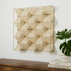 West Elm Diego Olivero Metal Woven Wool Wall Art