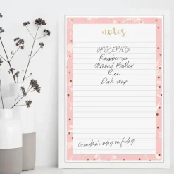 West Elm Ditsy Flowers Notepad Dry Erase Board