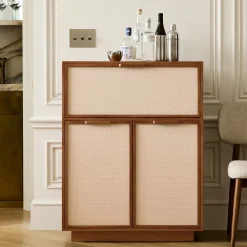 West Elm Douglas Solid Wood Tatami Bar Cabinet (32")