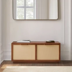 West Elm Douglas Solid Wood Tatami Entryway Bench (48")