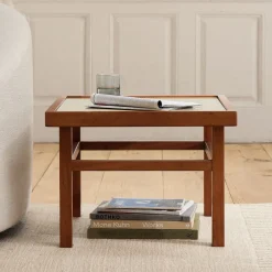 West Elm Douglas Solid Wood Tatami Side Table (22")