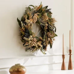 West Elm Dried Rustic Ivory Charm Wreath