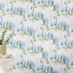 West Elm Drop it MODERN Desert Llama Cactus Wallpaper
