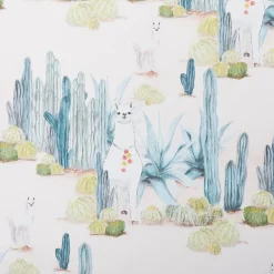 West Elm Drop it MODERN Desert Llama Cactus Wallpaper
