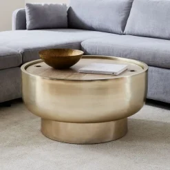 West Elm Drum Storage Coffee Table (–)