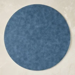 West Elm Easy-Care Round Faux Leather Placemats