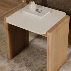 West Elm Eckford Bottichino Marble Side Table (20")