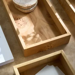 West Elm Eden Burled Wood Trays