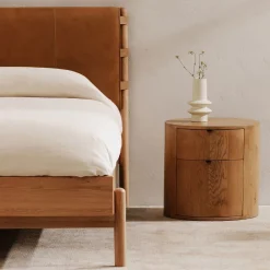 West Elm Edgar Round Nightstand (19")