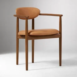 West Elm Edison Leather Dining Arm Chair