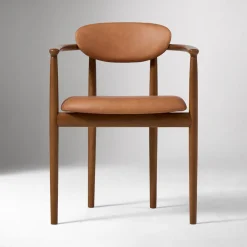 West Elm Edison Leather Dining Arm Chair