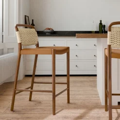 West Elm Eindhoven Leather Counter Stool