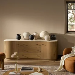 West Elm Elinea Marble Media Console (78")