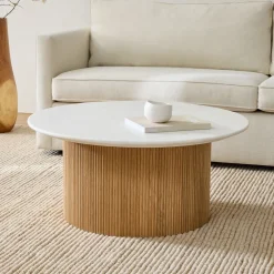 West Elm Ellington Marble Round Coffee Table (36")