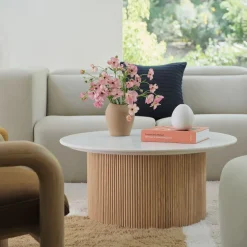 West Elm Ellington Marble Round Coffee Table (36")
