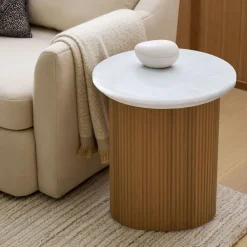 West Elm Ellington Marble Side Table (20")