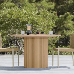 West Elm Ellington Outdoor Terrawood Round Dining Table (48")