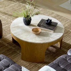 West Elm Elowis Marble Coffee Table (38")