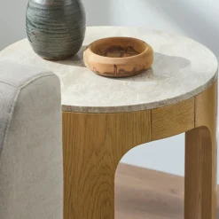 West Elm Elowis Marble End Table (20")