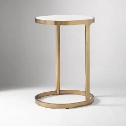 West Elm Elwell Marble C-Side Table (15")