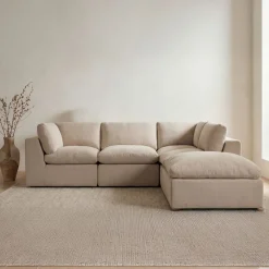 West Elm Emberleigh Foam Modular Return Bumper Ottoman Sectional (109")