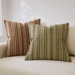 West Elm Embroidered Stripe